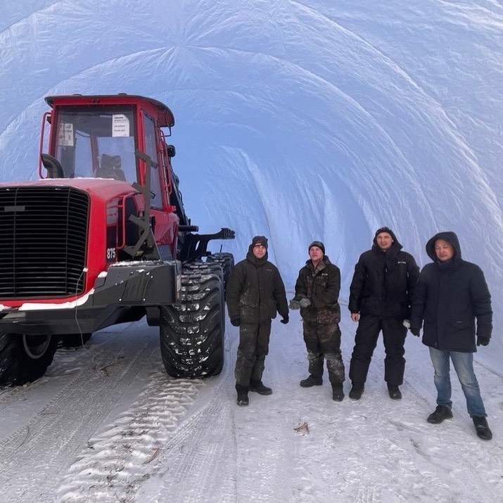 Тестирование палатки для ремонта техники в зимний период Тестирование палатки для ремонта техники в зимний период